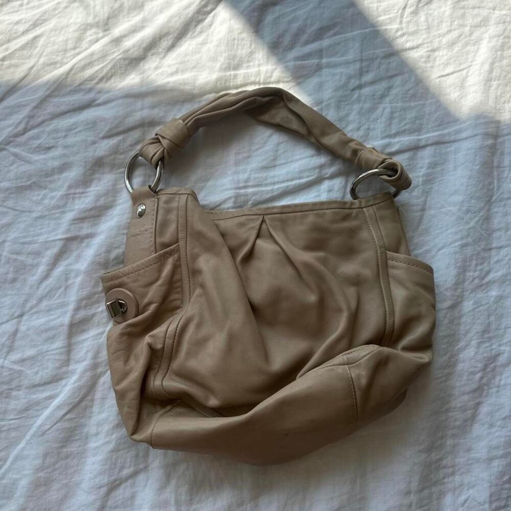 Coach tan leather handbag with
